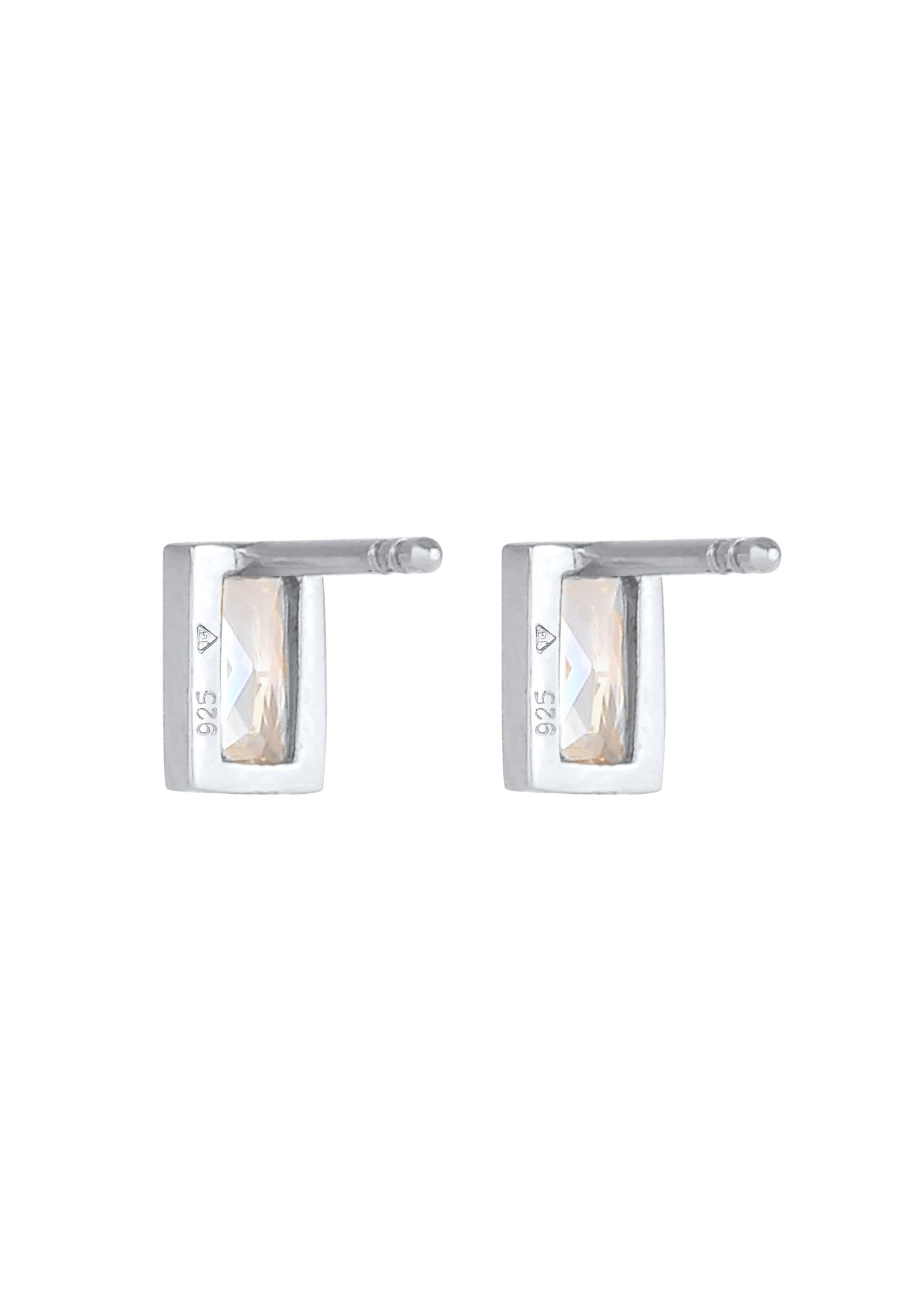Elli Élégant Filigrane avec des Zircones Boucles d'Oreilles Femme - (925/1000) Argent Plaqué Or