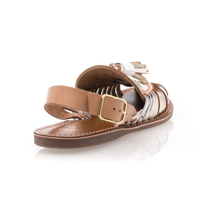Sandalias beige para mujer / Zapatos de punta abierta