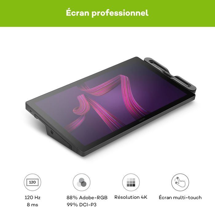 Numériseur - Wacom - Cintiq Pro 17 - Écran LCD - 21.5 x 38.2 cm - 8 boutons - Filaire