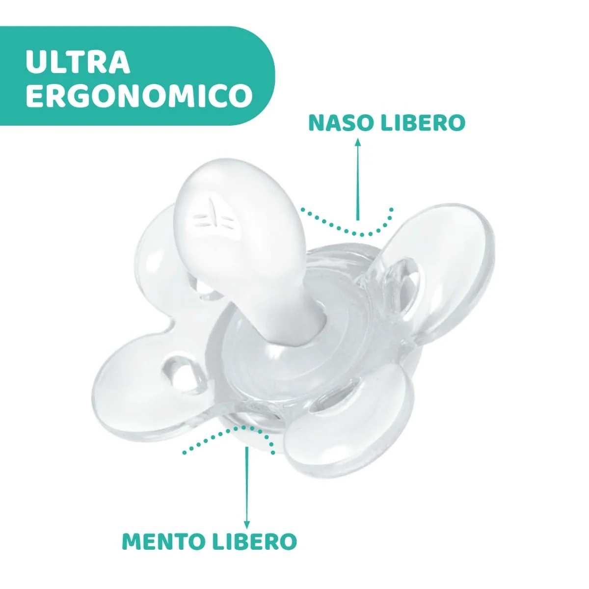 CHICCO Chicco Comfort Girl Chupete de silicona, 2 unidades, 6-16 meses