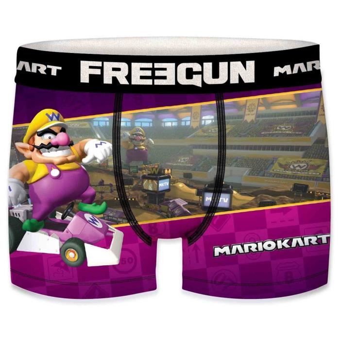 Boxers Homme Mario Kart 'Serie 3' - FREEGUN - FG/SMK3/1/BM/WARIO/01 - Violet - Adulte - Homme