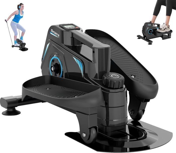 THERUN Mini Elliptische Trainer voor Thuis of Kantoor, Cardiotraining met LCD-scherm