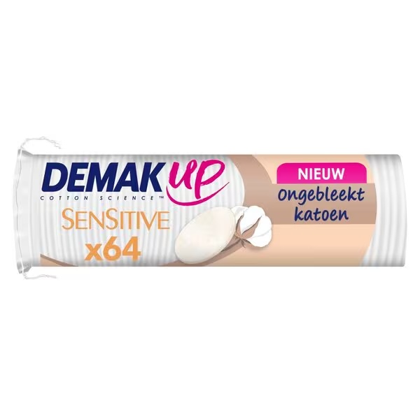 Demak'Up Sensitive okrugli pamučni jastučići<br>64 komada