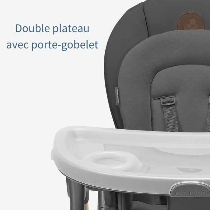 MAXI-COSI Minla Chaise haute évolutive - De la naissance à 6 ans - Beyond Graphite Eco