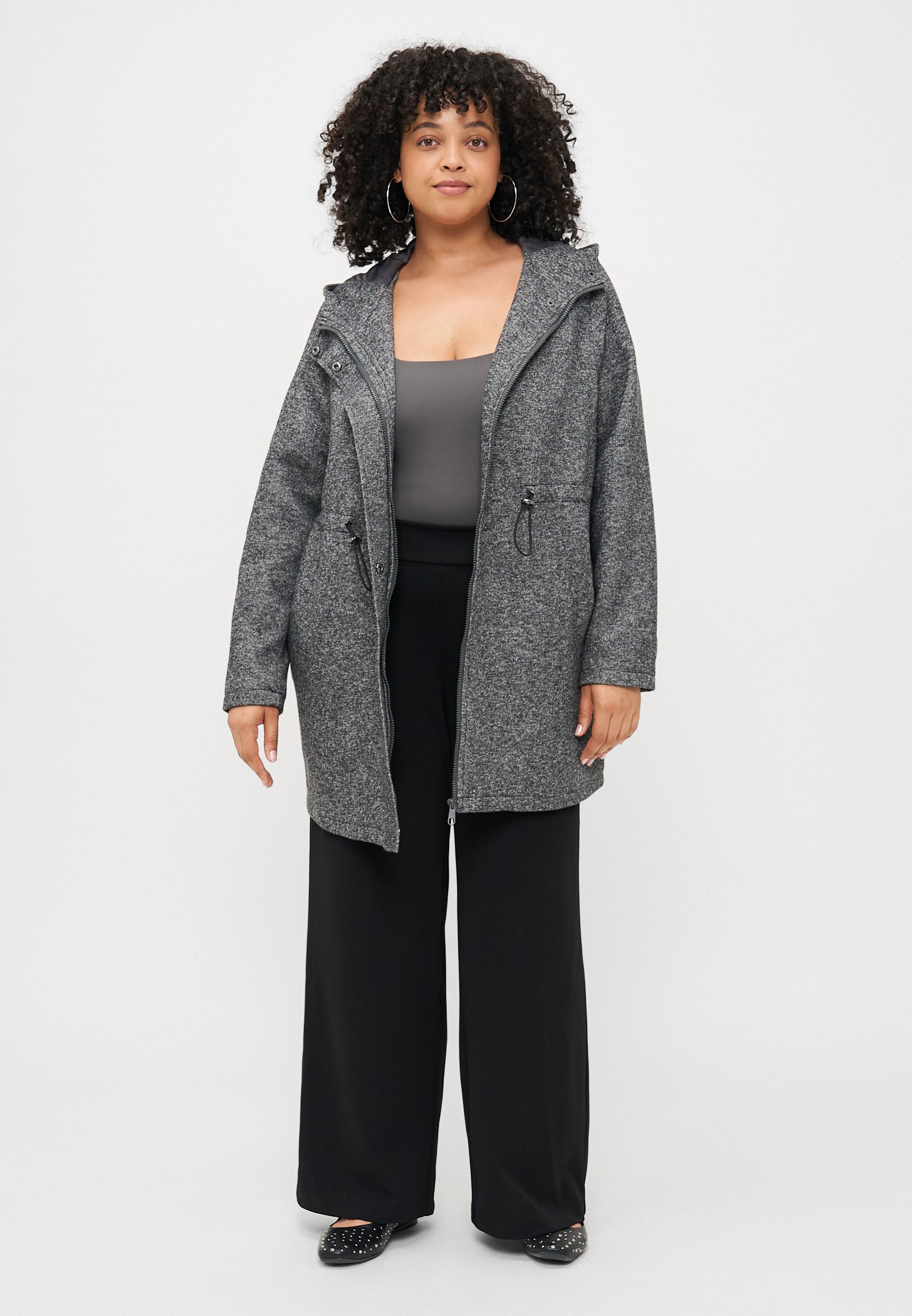 ONLY Carmakoma CARSEDONA LIFE LIGHT HOOD - Parka - dark grey melange