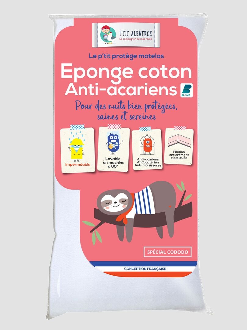 Capa de colchão especial antiácaros para cama compartilhada - BRANCA
