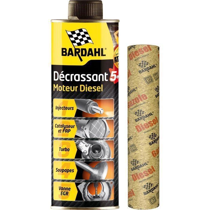 BARDAHL BA9357 Limpiador de motores diésel 5 en 1, aditivo para automóviles de 500 ml