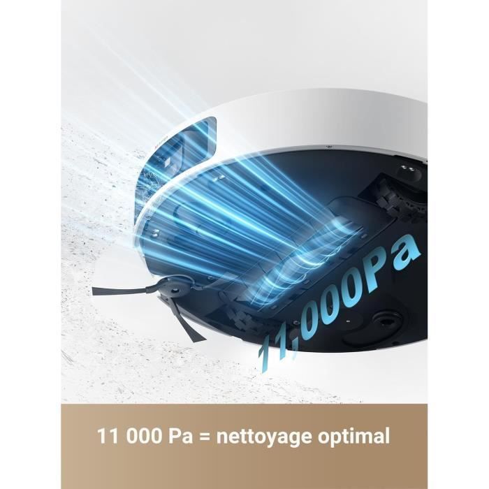 DREAME L40 Ultra Saug- und Wischroboter mit abnehmbarem und anhebbarem Wischmopp – ausziehbarer und anhebbarer Seitenbürste – 11.000 Pa