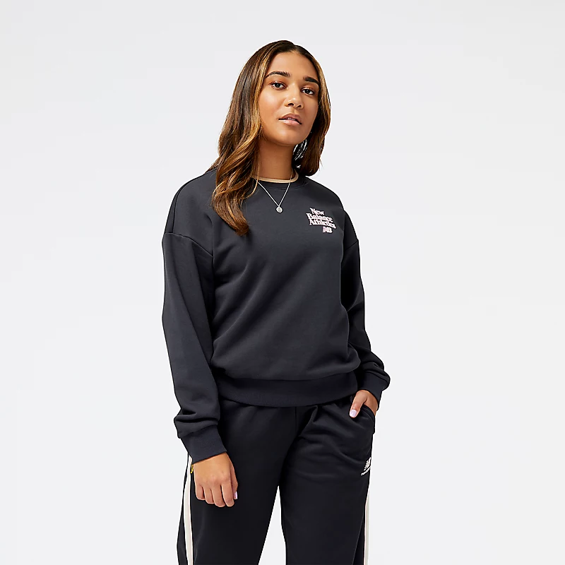 Damska bluza z okrągłym dekoltem NB Athletics 70s Run – PHANTOM