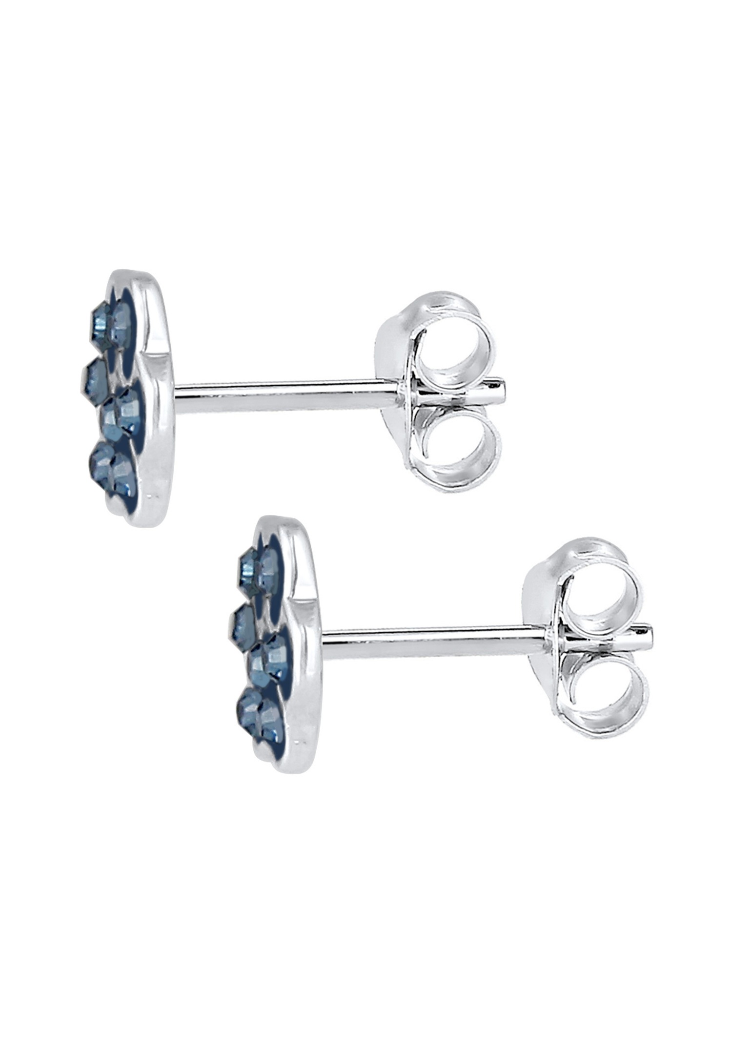 Elli Femmes Clous d'oreilles Patte Chien Chat avec Cristaux en Argent Sterling 925