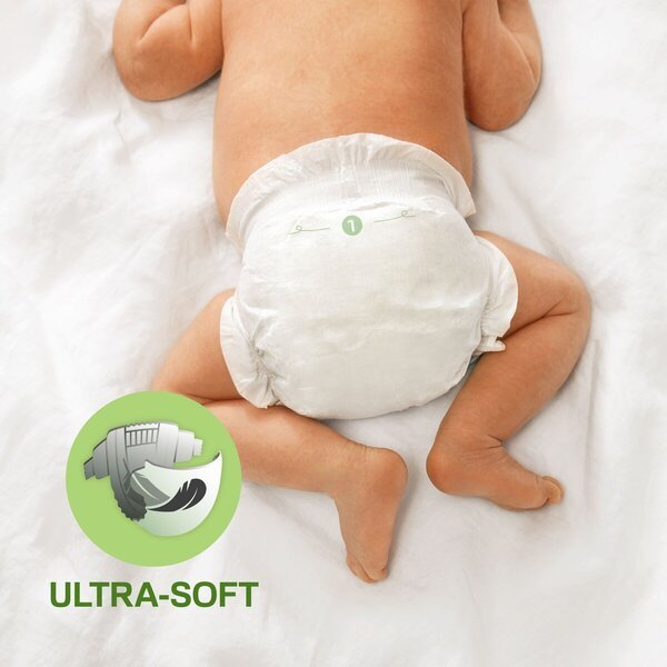 Kruidvat Pure & Soft pelene za novorođenčad, veličina 1, volumen kutije, veličina 1 (2-5 kg), 186 komada