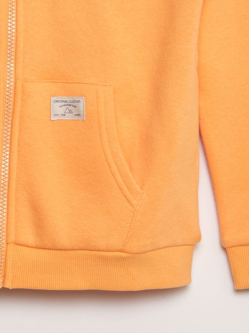 Sudadera con cremallera - NARANJA
