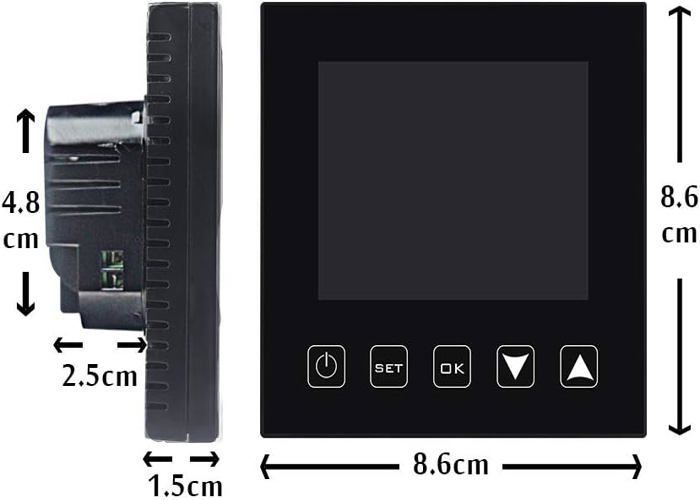 Termostato inteligente con conexión WiFi para caldera/calefacción por suelo radiante, agua, conexión por cable de 3 A, Alexa, Google Assistant, aplicación Tuya Smart Life.