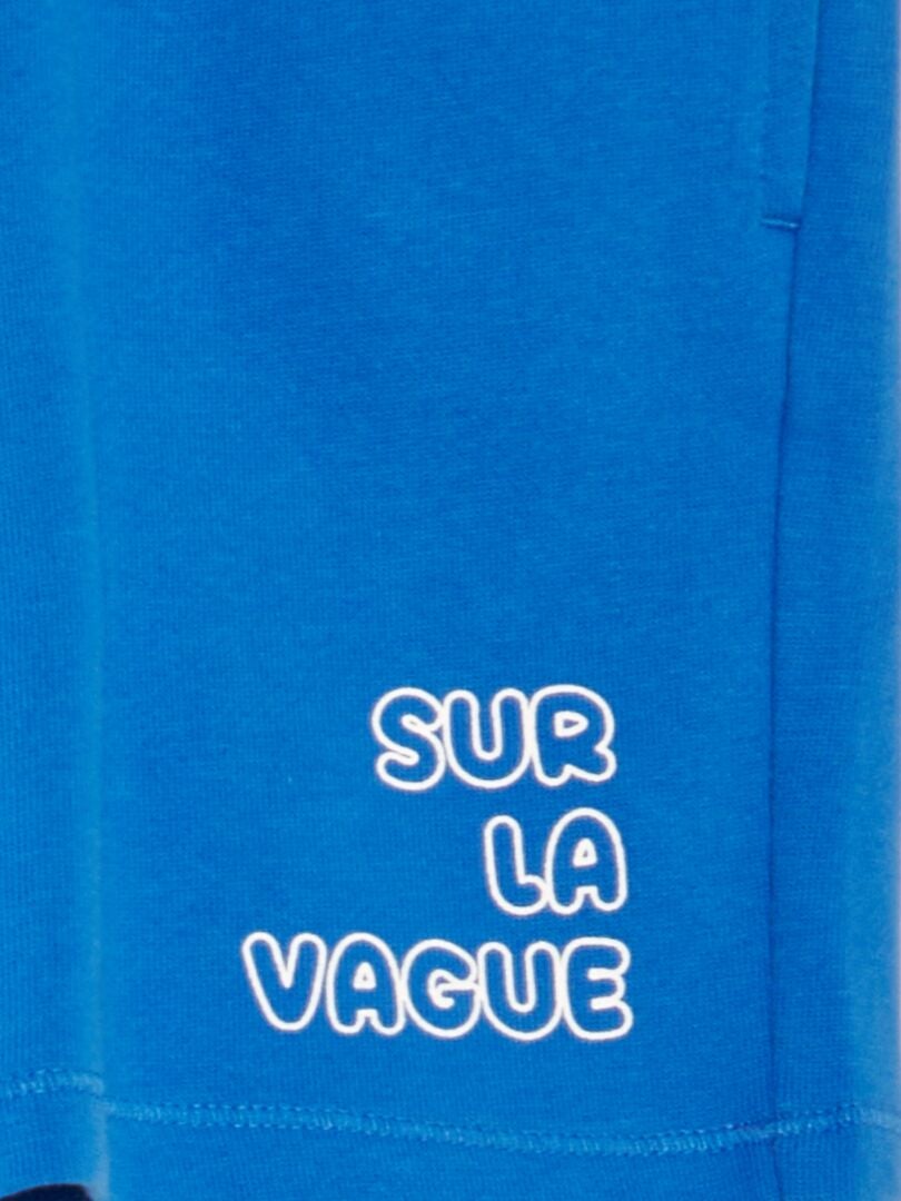 Bermudas de felpa francesa estilo surfista - AZUL