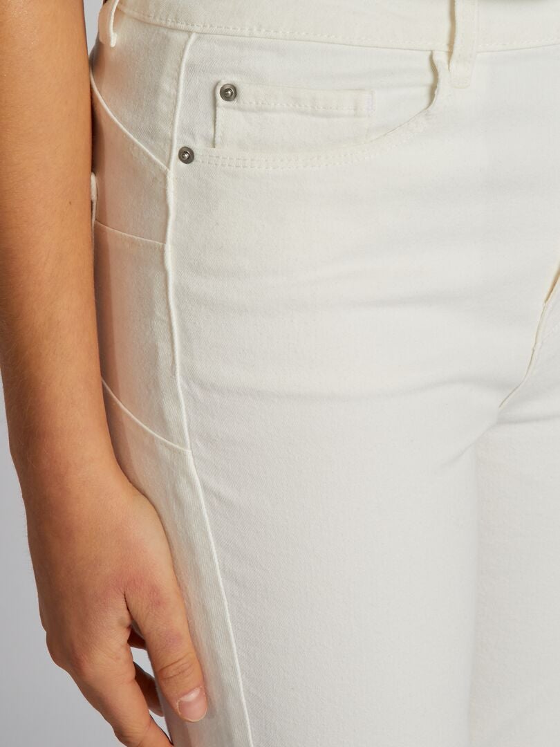 Calça jeans skinny de cintura alta - L28 - BRANCA