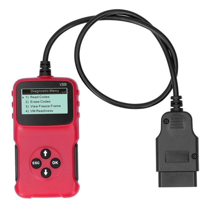 OBD2 Car Diagnostic Scanner Engine Fault Detector Code Reader 5 Languages V309