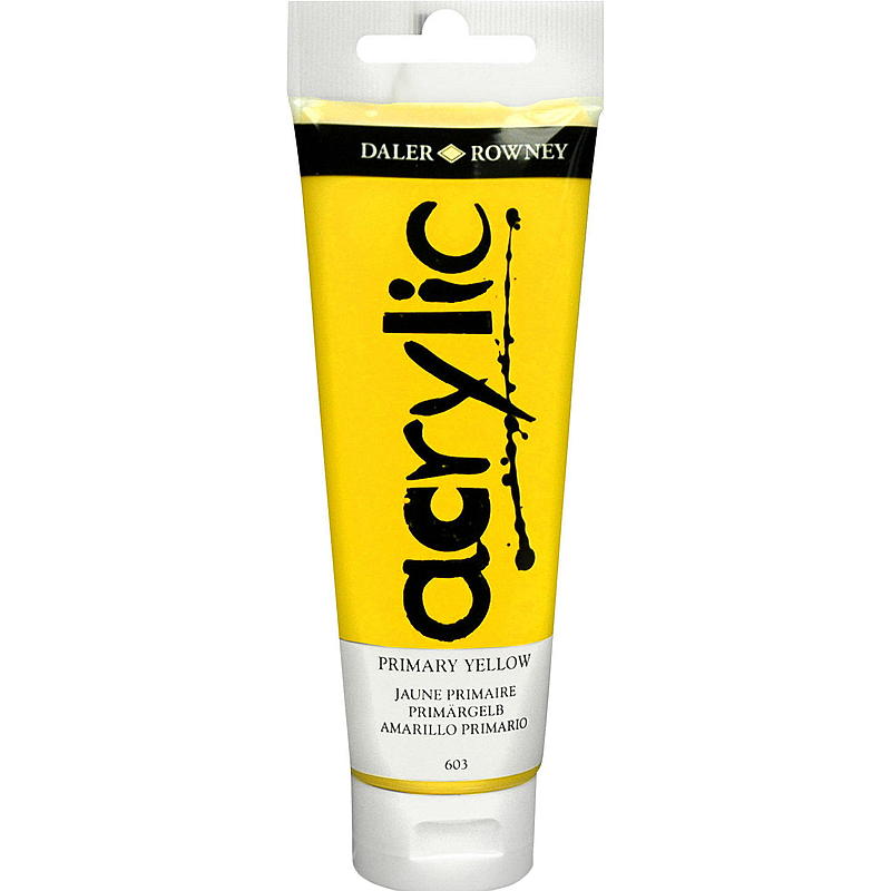Vernice acrilica Dealer & Rowney, 120 ml, giallo primario
