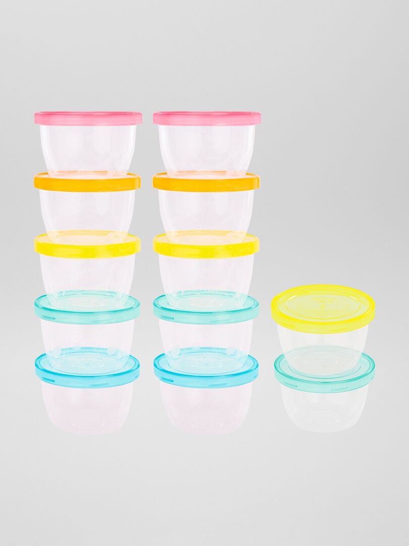 Set van 12 'Badabulle' potjes van 250 ml - veelkleurig