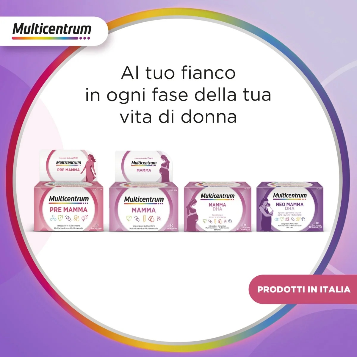 MULTICENTER Multicentrum Neo Mamma DHA 30 + 30, complément vitaminique et minéral