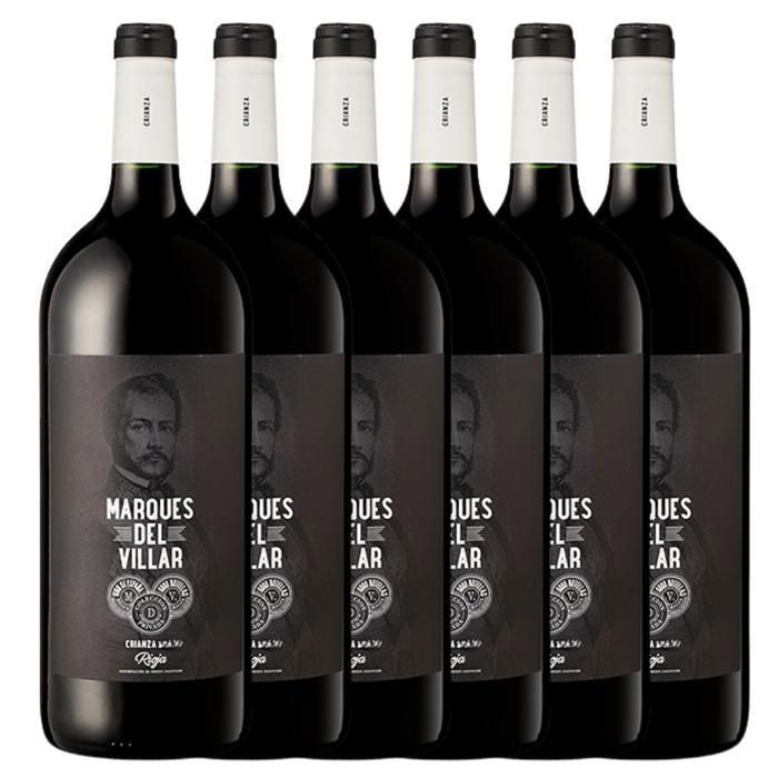 Marques del Villar Crianza 2020 Vino rosso spagnolo, Les Passeurs de Vins, set regalo da 6 bottiglie