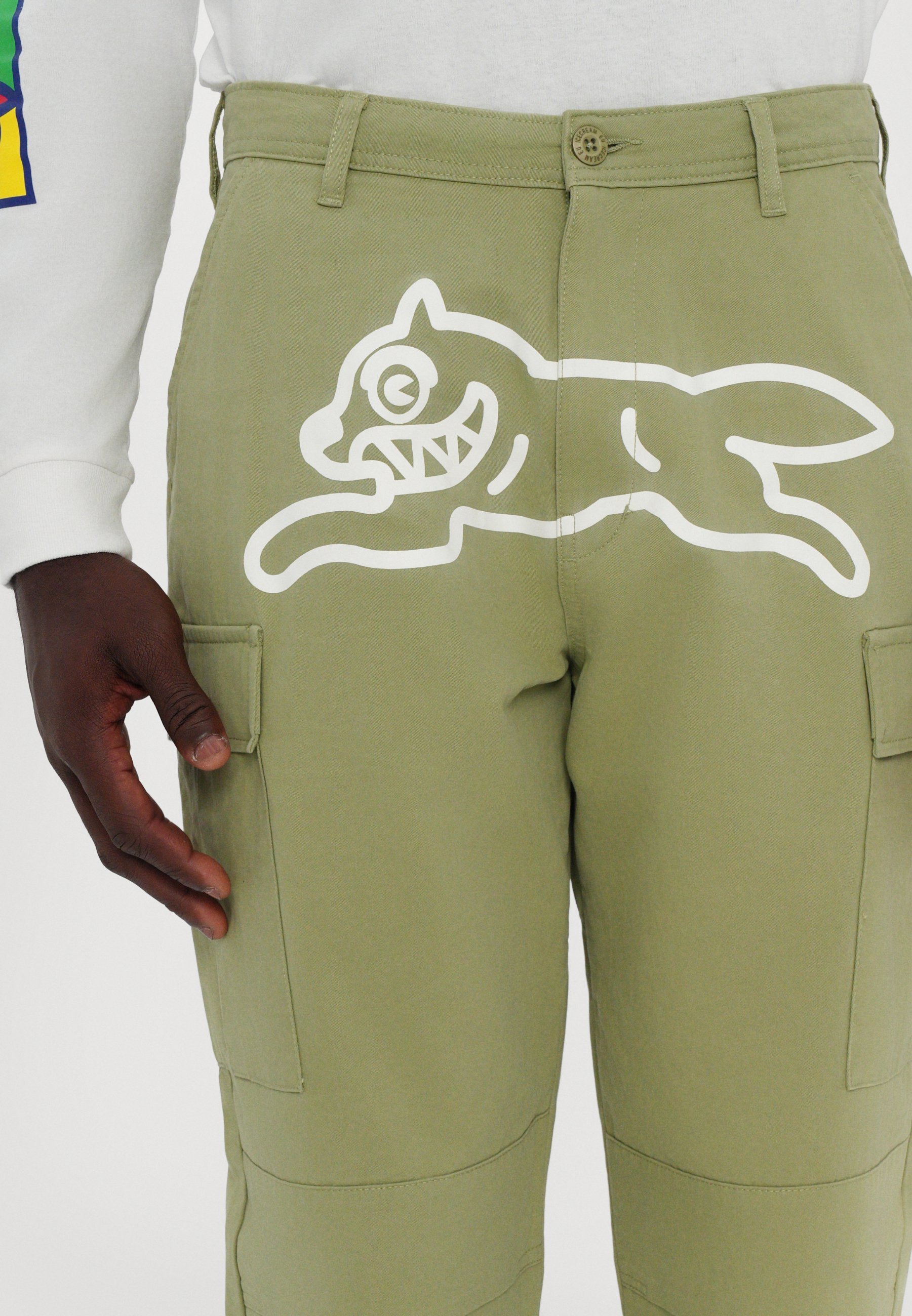 Pantalon cargo crème glacée