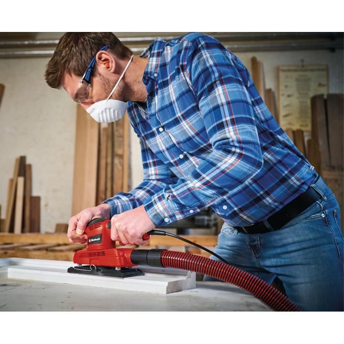 Einhell Ponceuse vibrante TC-OS 1520 (150 W, Pince de serrage) Livré avec 3 feuilles abrasives 230 x 93 mm