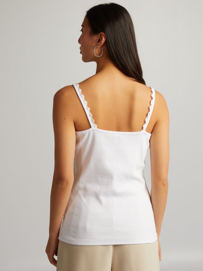 Camisola com alças finas - branca