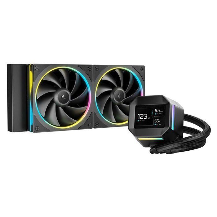DEEPCOOL - R-LM240-BKDMMC-1 - Watercooling - 240mm AIO - 2.4-inch IPS Screen - Black - 6th Generation Pump - 2500 to 3400 RPM