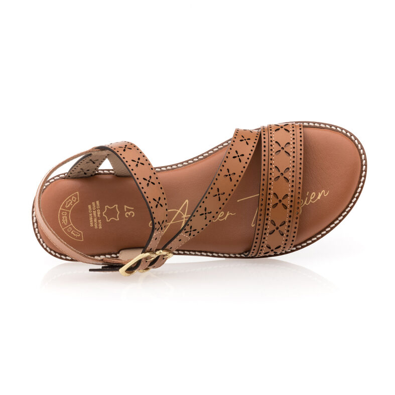 Sandalias marrones para mujer / Zapatos de punta abierta