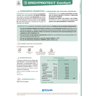 Nutergia ErgyProtect doplněk stravy pro střevní pohodu na bázi glutaminu 60 kapslí
