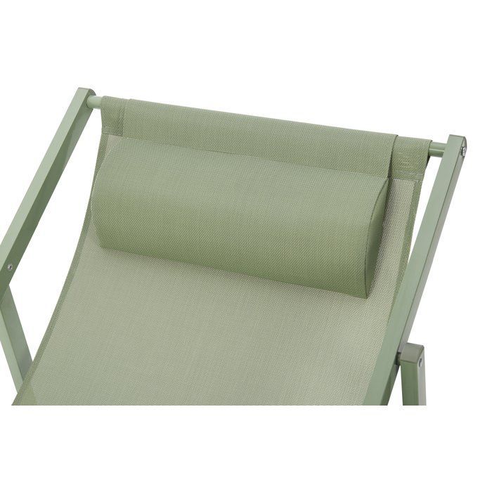PAROS ligstoel - Stalen frame - B 63 x D 104 x H 97 cm - Khaki groen