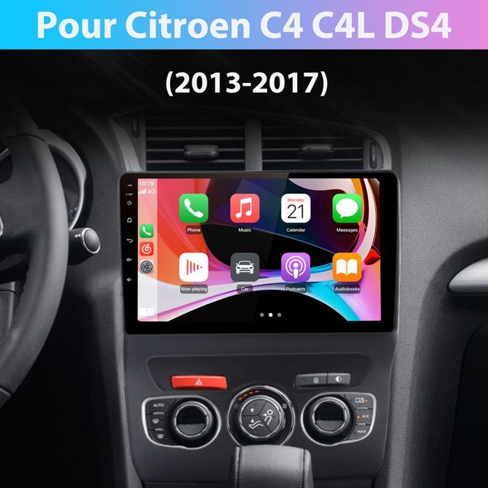 AWESAFE Android 13 Autoradio für Citroen C4 C4L DS4 (2013–2017) mit 2 GB RAM + 32 GB internem Speicher, 10-Zoll-Touchscreen, CarPlay, Android Auto, GPS und WLAN