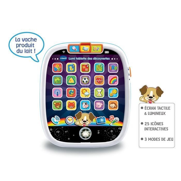 VTECH BABY Lumi Discovery Tablet White - Touch and light toy for toddlers aged 9 to 36 months