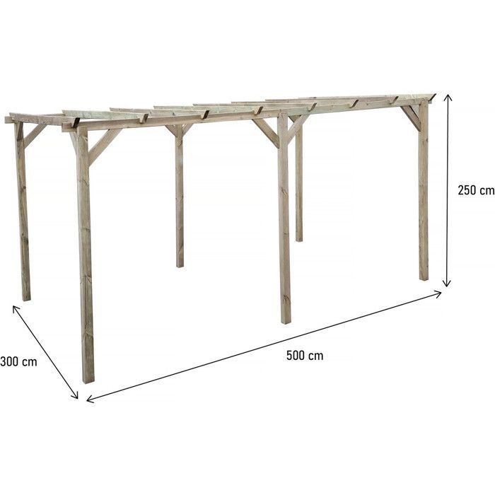 Carport voiture en bois 