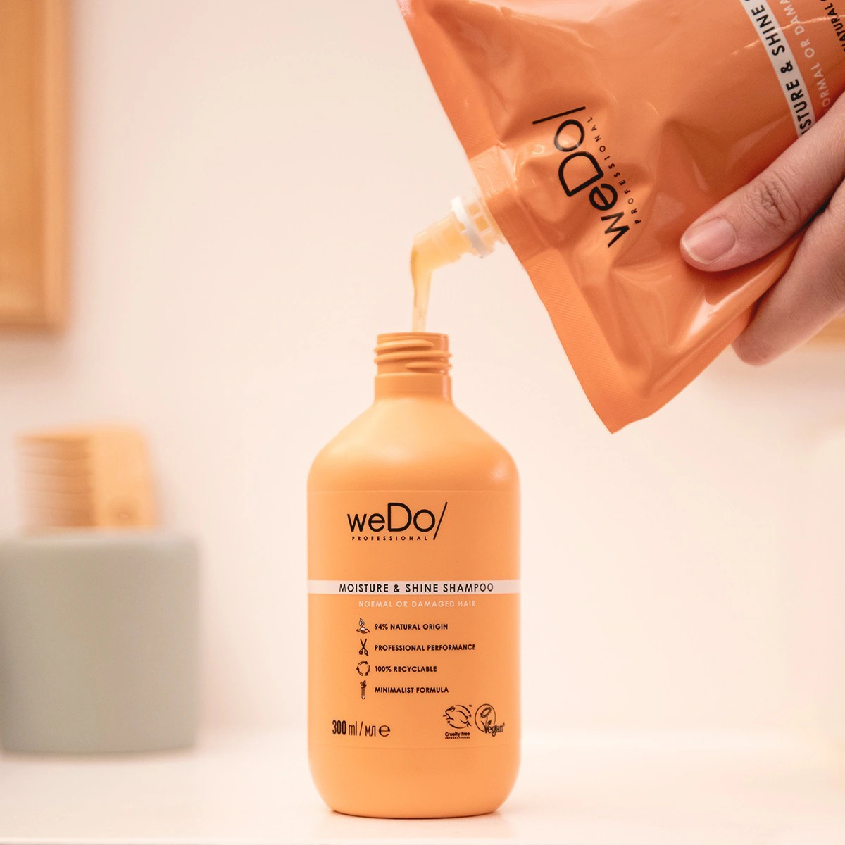 WEDO/ PROFESSIONAL Shampoing Vegan Hydratation et Brillance recharge cheveux normaux et abîmés