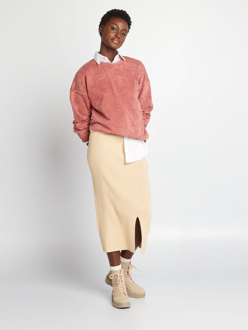 Midi rok - BEIGE
