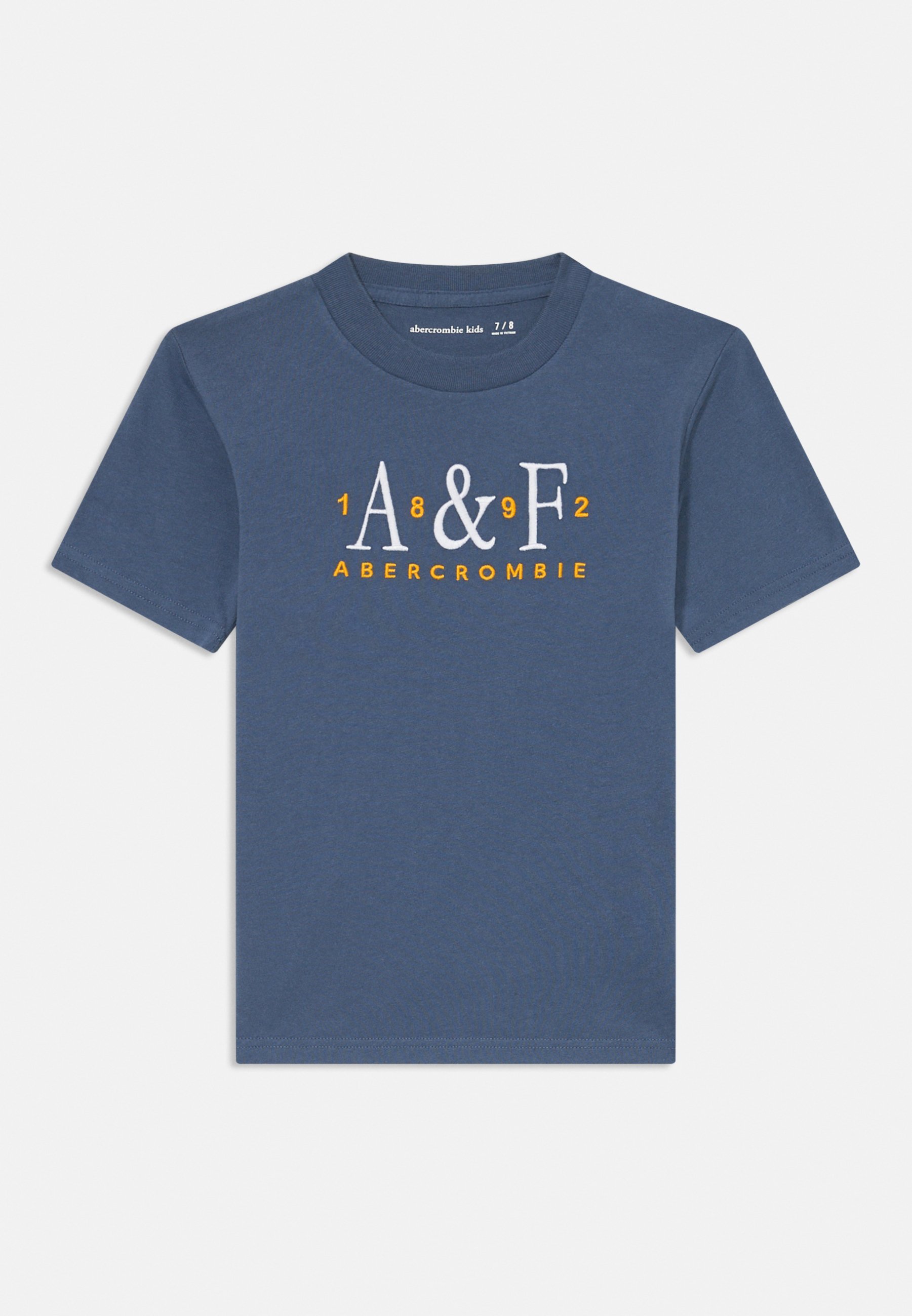 Abercrombie & Fitch SIGNATURE T-shirt - T-shirt met print - vintage indigo