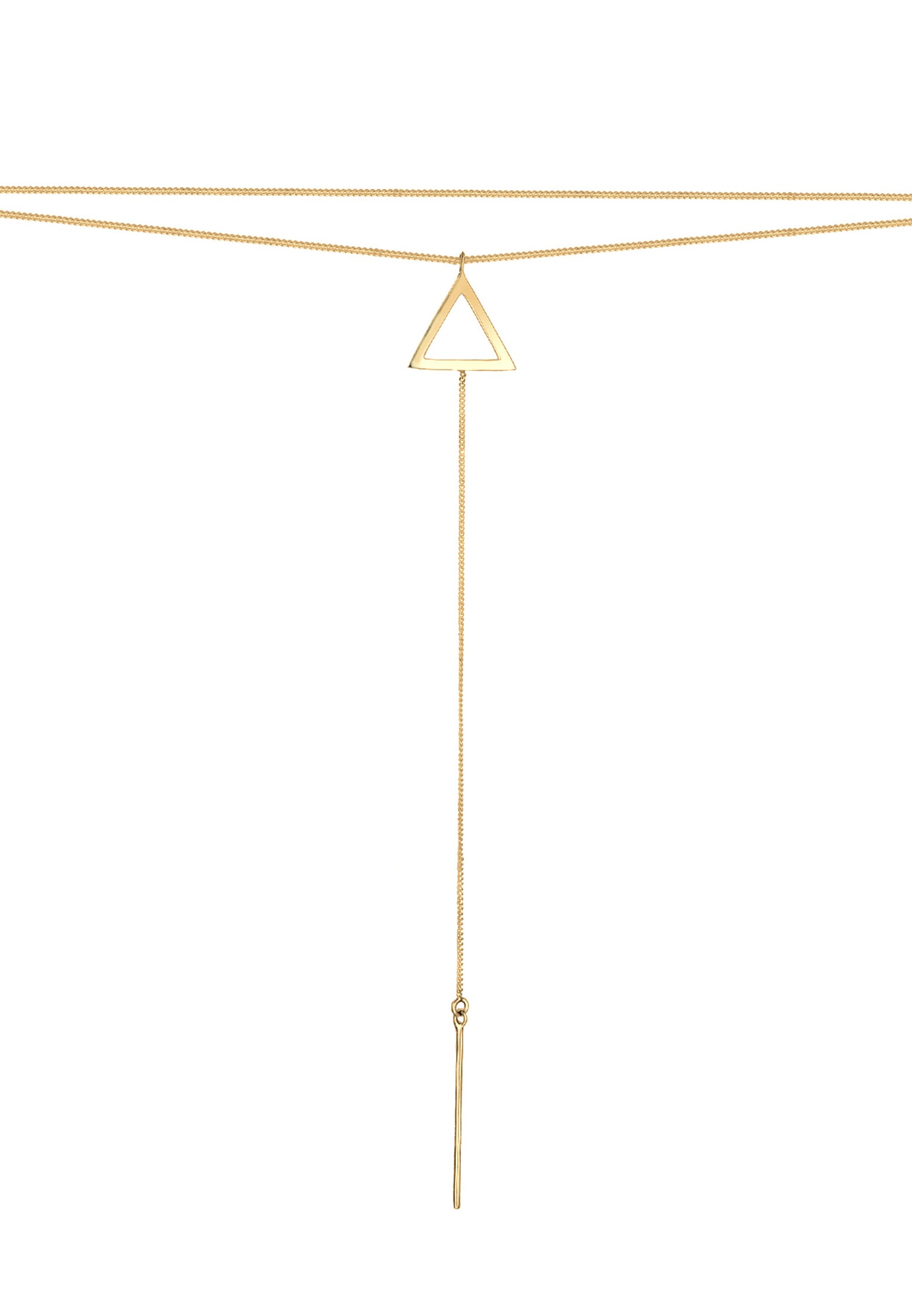 Elli Femmes Choker Chaîne en Y Triangle Look Géo en Argent Sterling 925