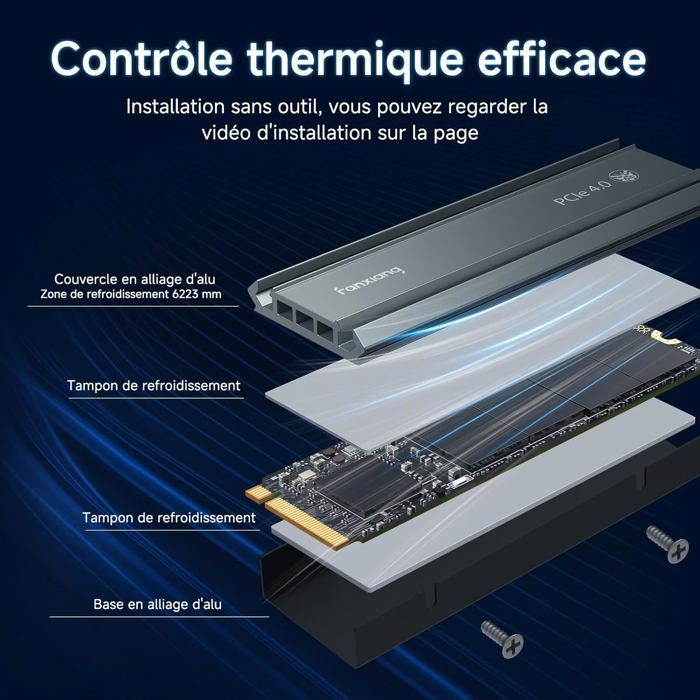 Fanxiang S660 500GB NVMe M.2 PCIe 4.0x4 Internal SSD for PS5 with Heatsink