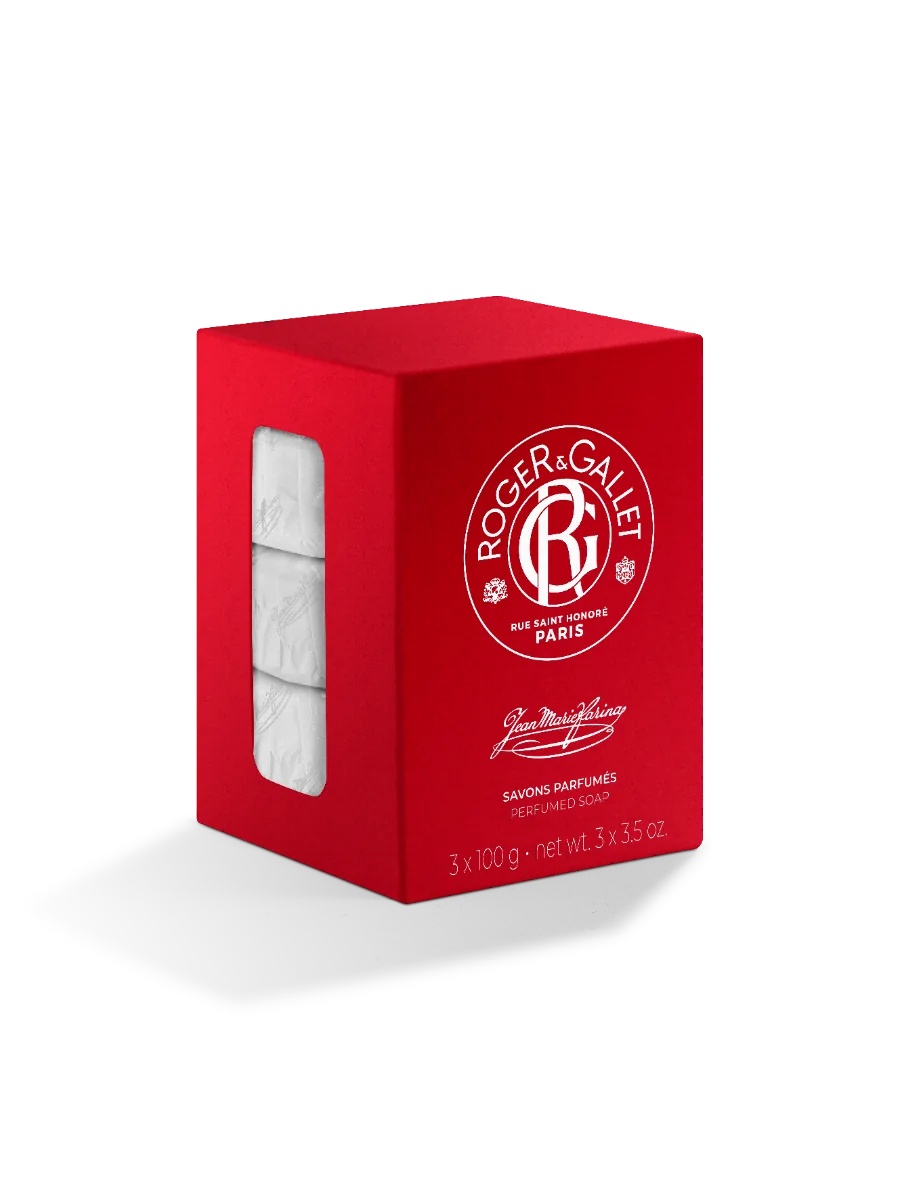 ROGER & GALLET R&G Jean Marie Farina Jabón en caja 3 piezas 100 g Gel limpiador para rostro y cuerpo