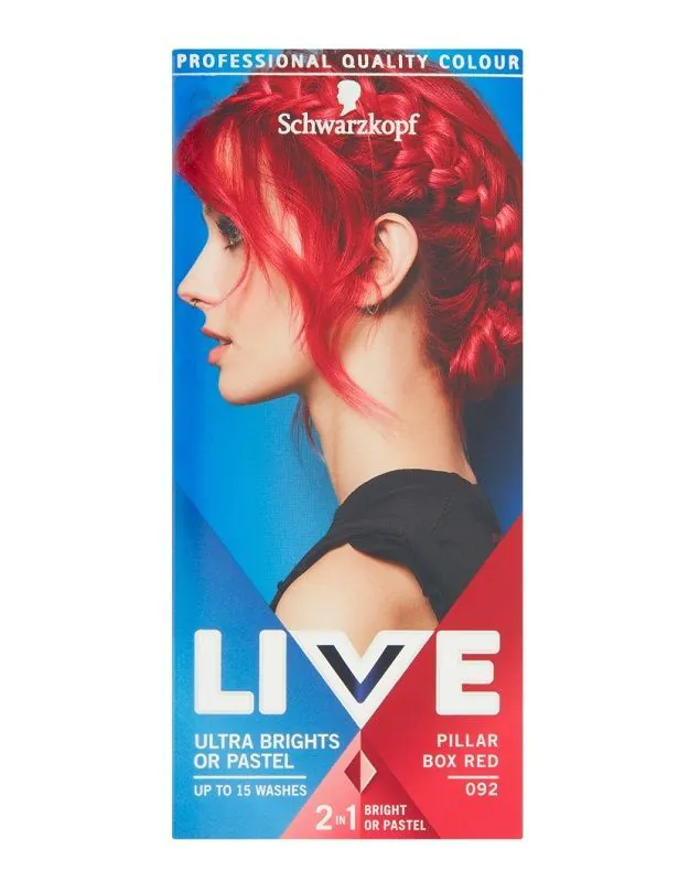 Schwarzkopf Live Ultra Brights Farba do włosów 0-92 Ostra Czerwień