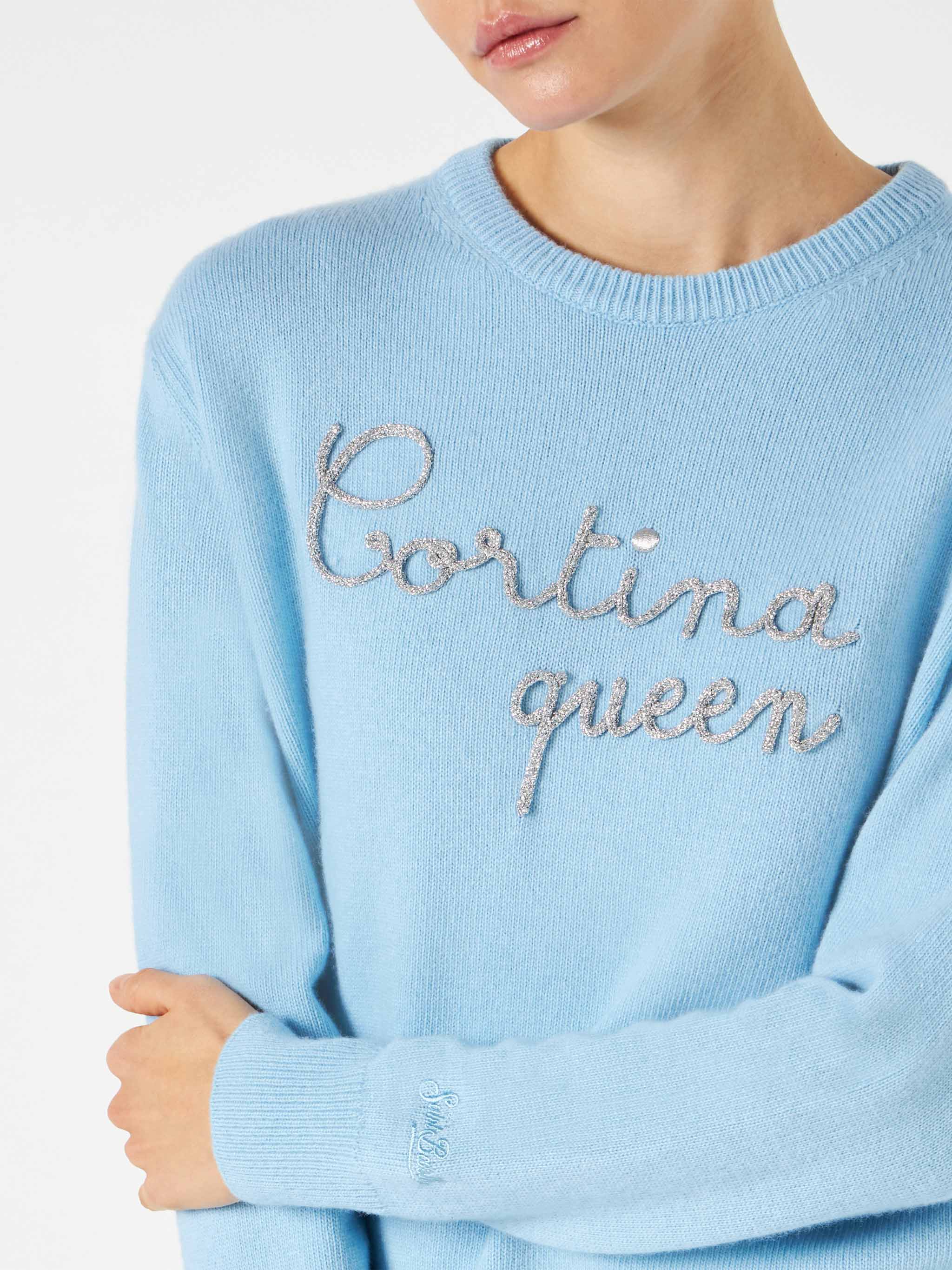 Suéter feminino bordado Cortina Queen