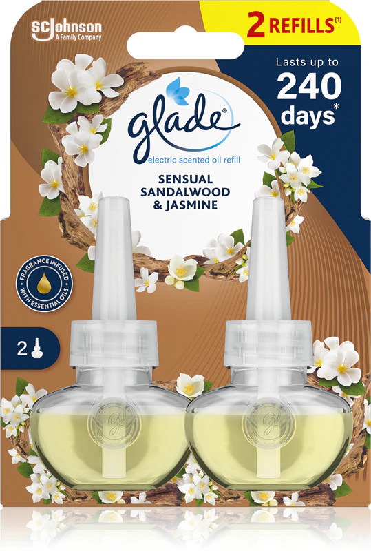 Refil para Difusor Elétrico Duplo GLADE Sensual Sândalo e Jasmim