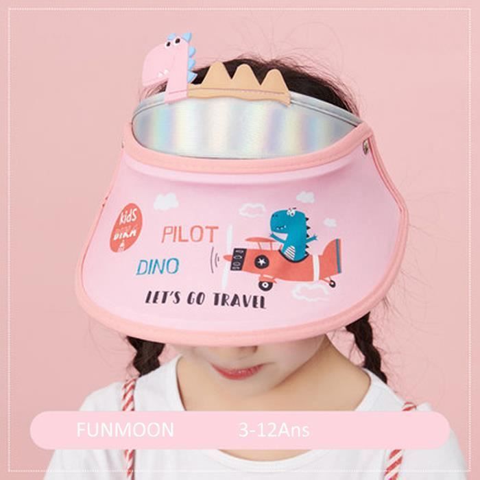 Sombreros FUNMOON para niños, sombreros de sol altos con diseño de bebé vacío y lindo conejo dinosaurio de dibujos animados, protección UV - 347141