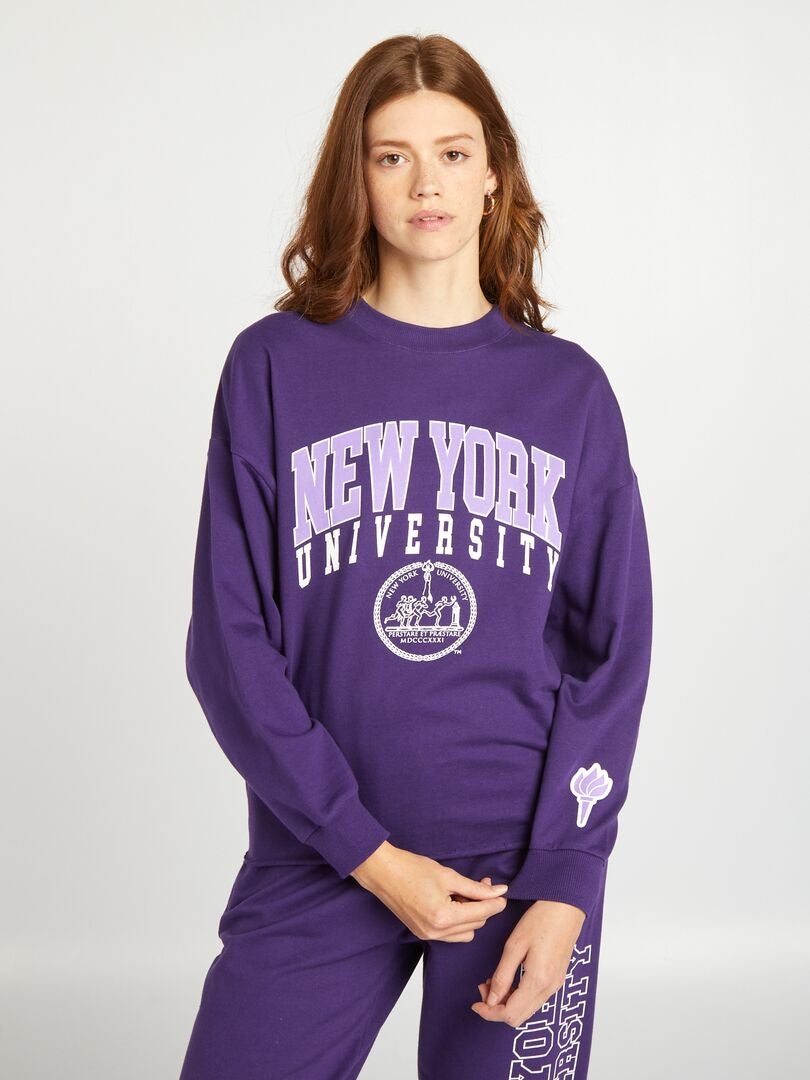Bluza polarowa New York University – FIOLETOWA