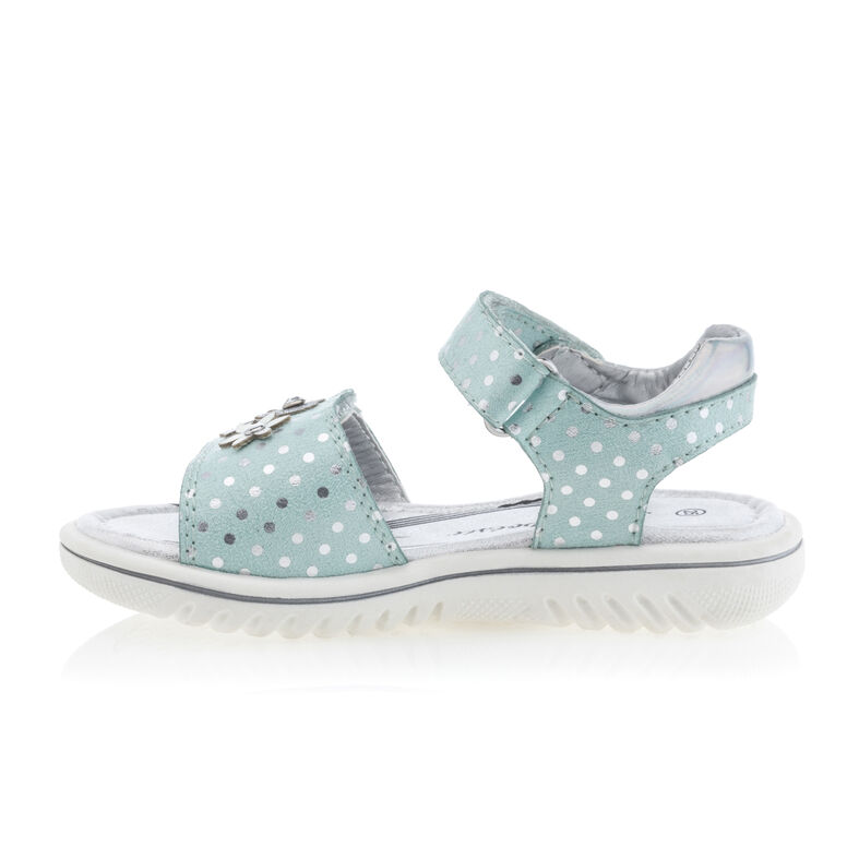 Sandalias verdes para niñas / Zapatos de punta abierta