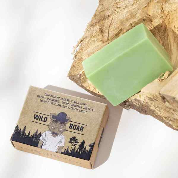 LaQ Seife für Männer mit Aktivkohle – BOAR 85 ml