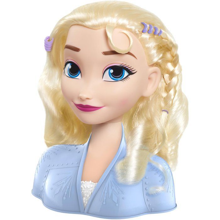 Cabeça de boneca para estilizar - DISNEY - Frozen - Elsa - 14 acessórios - Idade recomendada: 3+