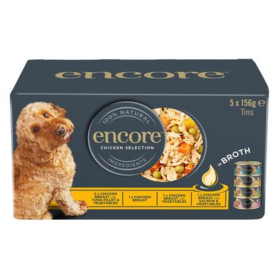 Encore-koiran säilyketölkki kananlajitelma