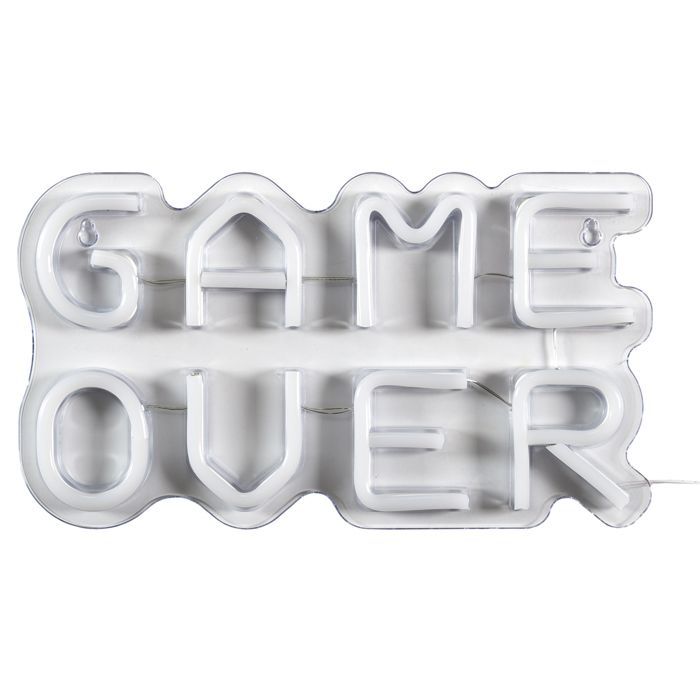 Lampe - Home Deco Factory - Game Over - Led - Effet Néon - Multicolore